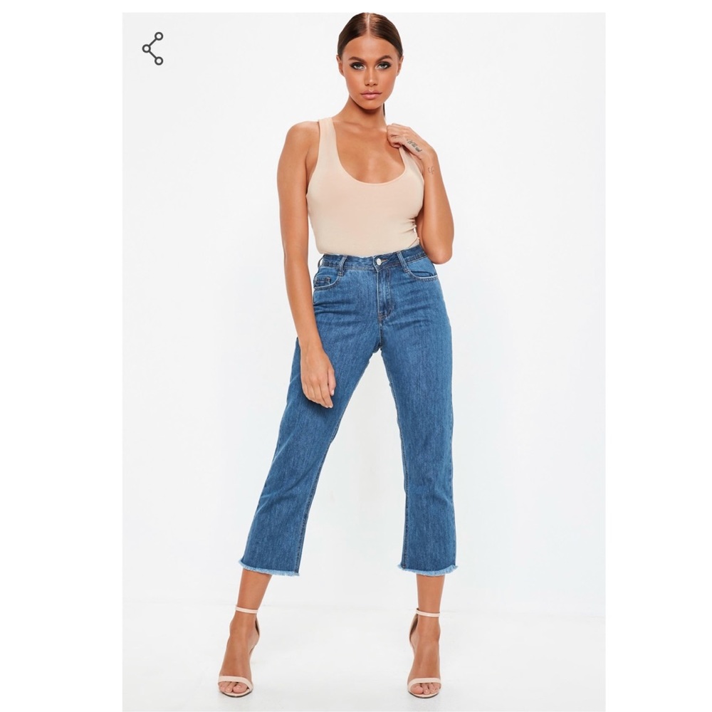Missguided Wide Leg Crop Jeans